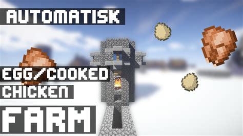 Danish Minecraft Automatic Egg Cooked Chicken Farm