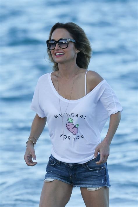 Giada De Laurentiis In Denim Shorts At A Beach In Miami 02