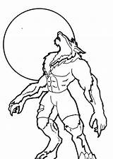 Werewolf Coloring Pages Wolf Scary Halloween Howling Printable Drawing Kids Print Lobisomem Colorir Face Desenhos Drawings Easy Moon Para Desenho sketch template