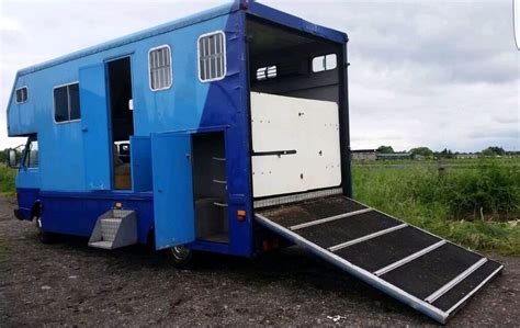 vw volkswagen lt horsebox diesel horse box  tonne living lorry van trailer horse box