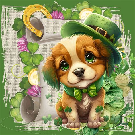st patricks day dog  stock photo public domain pictures