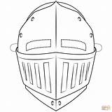 Ritter Colorear Maske Medievales Guerreros Ausmalbild Supercoloring Knights Caballeros Schild sketch template