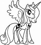 Coloring Pony Little Princess Luna Pages Para Colorear Print Sheet Mylittlepony Imagenes Con sketch template
