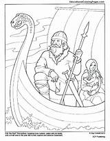 Coloring Red Pages Viking Erik Eric Kids Colouring History Drawing Longship Template Ship Vikings Mystery Explorers Visit Book Educationalcoloringpages sketch template