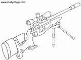 Coloring Pages Gun Military Sniper Rifle Drawing Weapon Printable Color Print Getdrawings 2264 Colorings Getcolorings sketch template