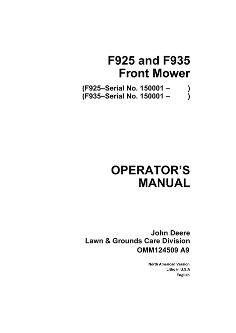 john deere  front mower operators manual instant  pin publication