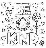 Coloring Kind Pages Vector Printable Respect Quotes Choose Growth Sheets Illustration Preschool School Kindness Mindset Worksheets Print Sunday Quote Spring sketch template
