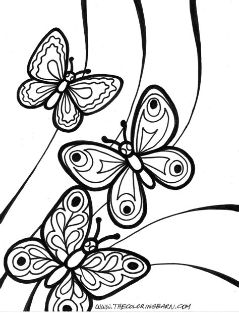 coloring pages butterflies clipart