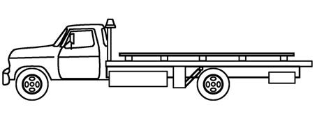 flatbed truck vector  getdrawings