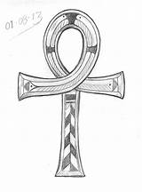 Ankh Egyptian Tattoo Tattoos Drawing Jewellery Simple Sketch Designs Sketches Symbol Ancient Drawings Eye Key Based August Pyramid 7th 1st sketch template