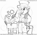 Chimney Sweep Brush Clipart Outlined Holding Illustration Man Royalty Vector Visekart sketch template