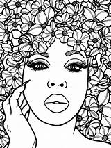 Girl Coloring Pages African Adult Sheets Book Books Printable Color Drawing Women Girls Style People Magic Pdf Line Colouring Cute sketch template