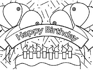 happy birthday banner coloring page birthday coloring pages happy