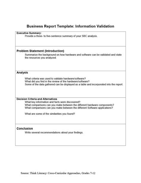 business report templates format examples template lab intended