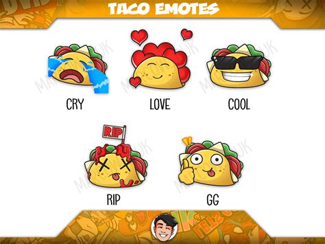taco twitch emotes design by marcow cuk on dribbble