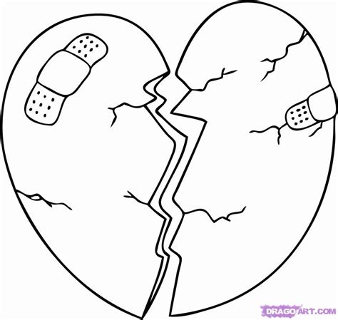 broken heart coloring pages coloring home