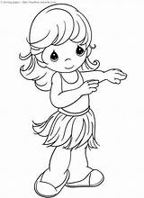 Coloring Girl Hula Precious Moments Pages Drawing Book Printable Timeless Miracle Para Visit Getdrawings Info Colorear sketch template