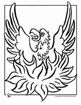 Phoenix Coloring Pages Greek Mythology Fawkes Print Sheet Baby Potter Harry Adults Template Tattoo Popular Rising sketch template