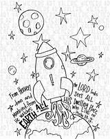 Pages Bible Vbs Scripture Doodle Galactic Starveyors Verses Theme Doodling Verse Psalm sketch template
