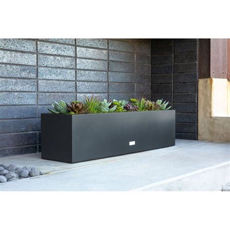 metallic series galvanized steel planter box   planter boxes