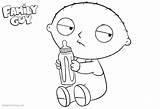 Coloring Pages Stewie Guy Family Baby Milk Drink Griffin Angry Sketchite Credit Larger sketch template