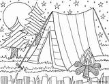 Coloring Summer Pages Camping Doodle Alley sketch template