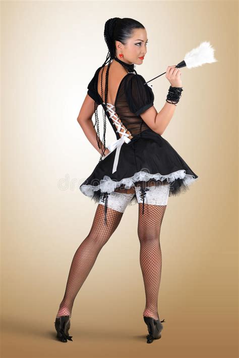 Glamorous Pinup Style French Maid Stock Image Image Of