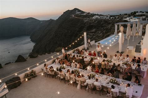 This Santorini Wedding Had The Most Amazing Oceanfront Reception