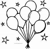 Balloons Coloring Pages Balloon Star Party Birthday Color Kids Wecoloringpage sketch template