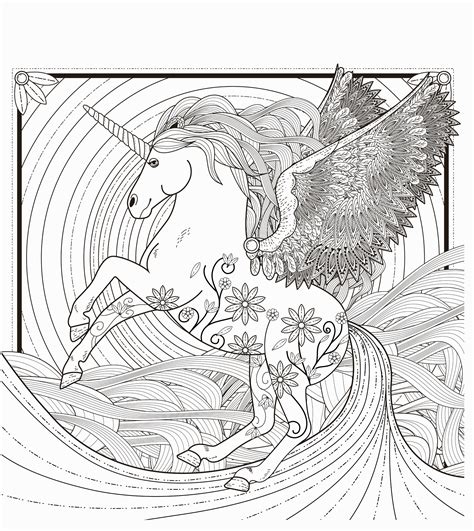 unicorn coloring beautiful coloring pages  girls hard