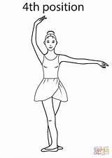 Ballett Positions Pages Ballerina Ausmalbilder Kostenlos Ausdrucken Fourth Balet Ausmalbild Malvorlagen Quarta sketch template