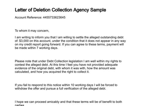 credit dispute letter  collection agency planner template