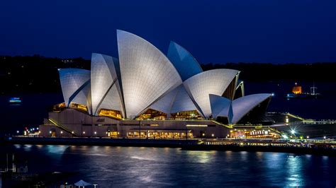 sydney opera house at night australia 4k wallpaper deskt