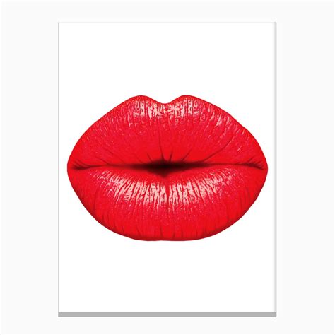Red Lips Canvas Print Lips Art Print Lips Painting Red Lips