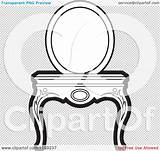 Vanity Clipart Table Mirror Vector Illustration Transparent Clipground Royalty  Has sketch template