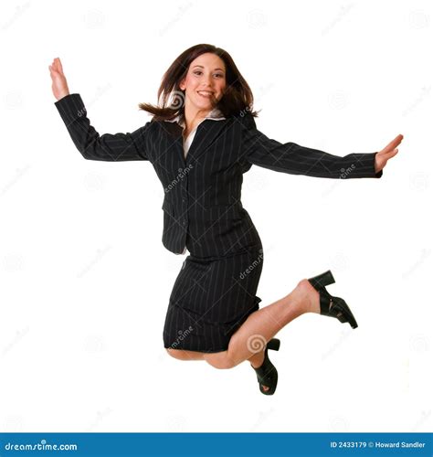 Elated Businesswoman Stock Image Image Of Suit Brunette 2433179