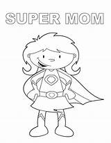 Coloring Super Moms Mom Coloringsky Mothers Pages Printable Mother Mum Choose Board Crafts Template sketch template