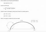 Length Arc Curve Given Parametrically Formula Equations Has Parametric Solved Dt sketch template