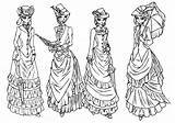 Victorian Lady Line Crow Dress Drawing Deviantart Outing Coloring Drawings Dresses Pages Steampunk Women Ladies Deviant Illustration Getdrawings Beautiful sketch template