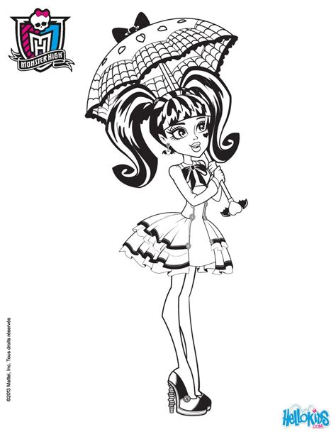 draculaura doll coloring pages hellokidscom