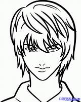 Coloring Death Note Pages Deathnote Colouring Print sketch template