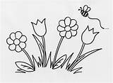 Flowers Kids Flower Drawing Coloring Outline Simple Spring Things Colouring Color Clipart Pages Easy Clip Draw Print Library Cliparts Stencil sketch template