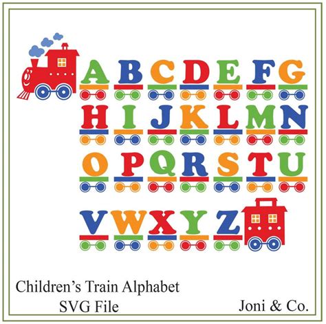 train alphabet svg file childrens alphabet kids alphabet etsy