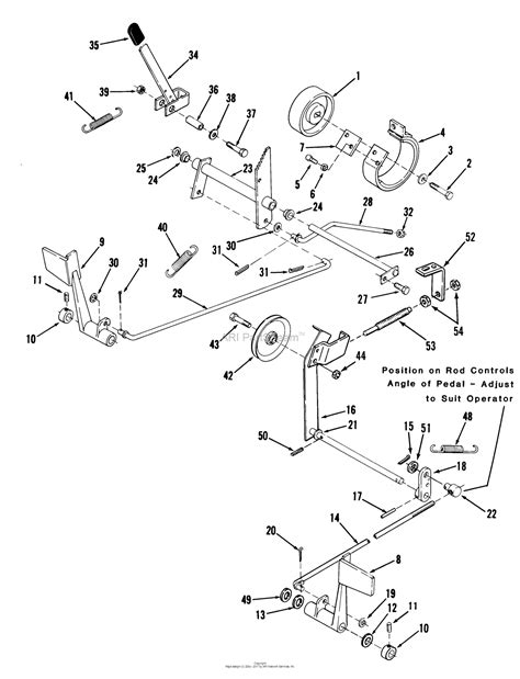 toro     garden tractor  parts diagram  clutch brake  speed control linkage