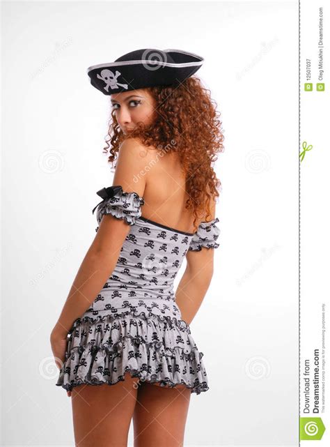 Sexy Pirate In Very Short Dress Royalty Free Stock