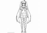 Yandere Simulator Coloring Pages Osana Najimi Printable Kids Adults Color sketch template