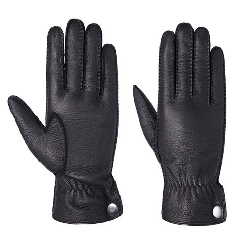 mens genuine deerskin car driving handjob custom made leather gloves