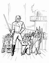 Ewok Coloring Pages Star Wars Getcolorings Printable Library Clipart Cartoon sketch template