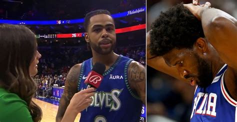 dangelo russells brutal message  joel embiid ers video game