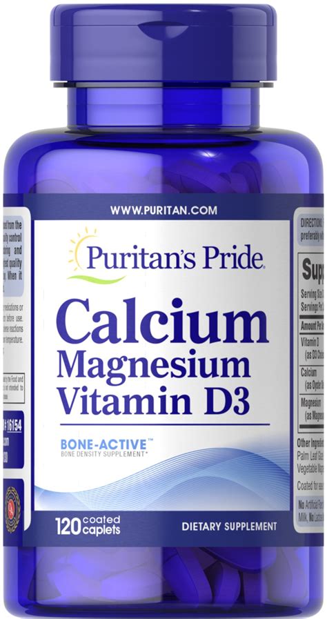 calcium magnesium vitamin d 120 caplets puritan s pride